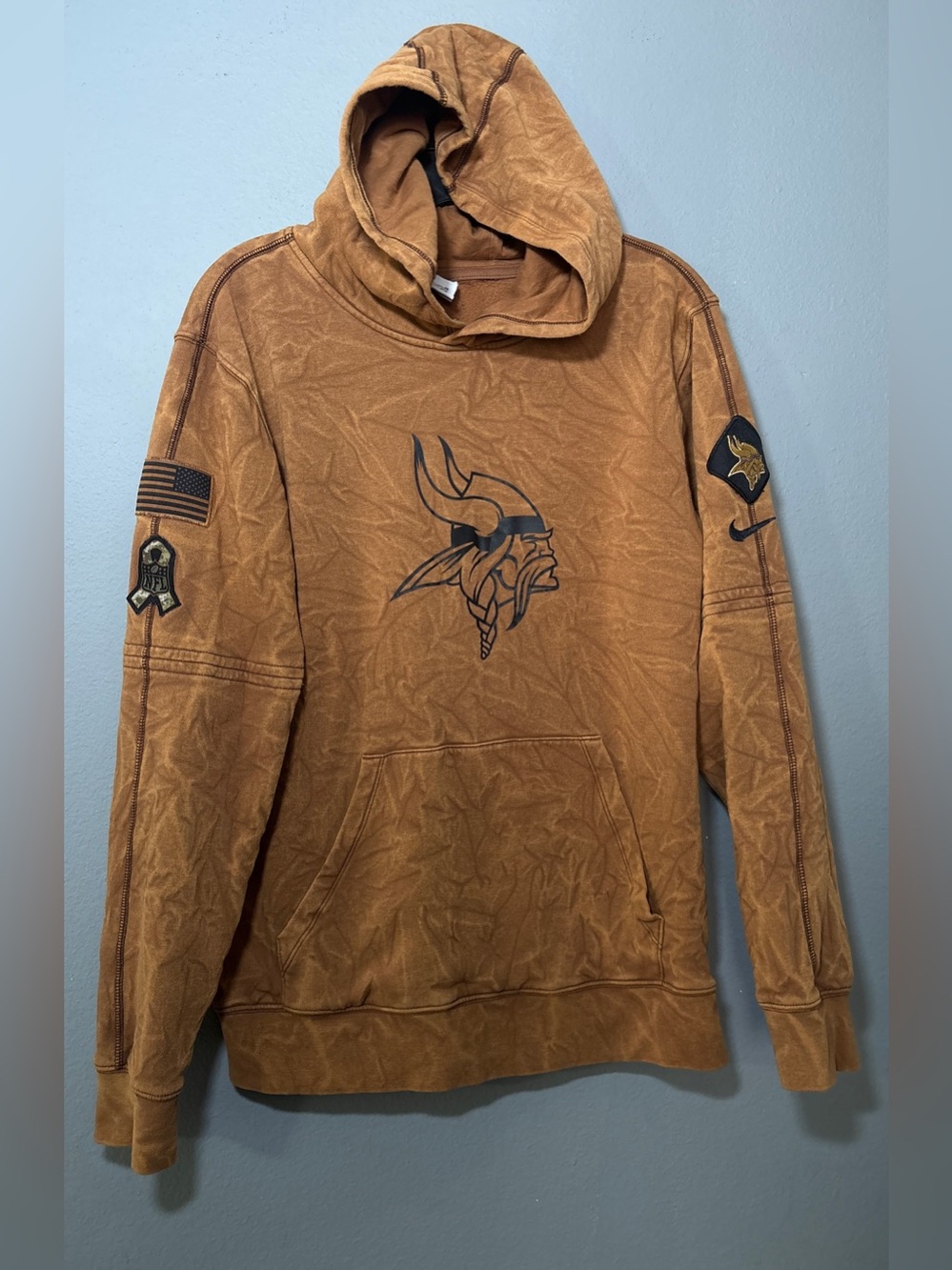 Nike Brown Vikings Hooded Sweatshirt with Team Logo